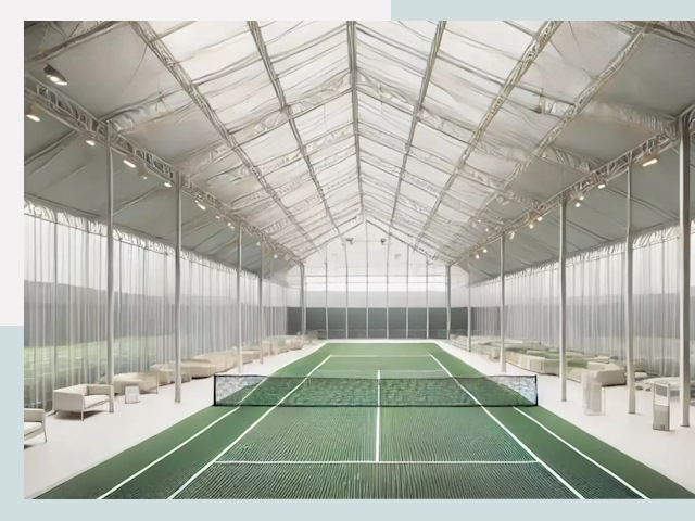 Строительство теннисных кортов в Советской Гавани