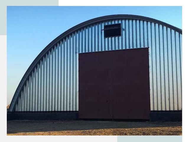 Бескаркасные ангары в Советской Гавани