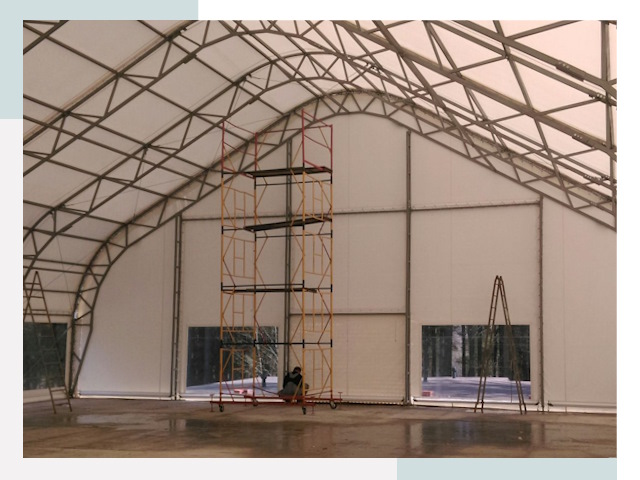 Шатровые ангары в Советской Гавани