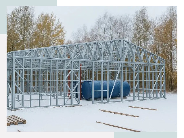 Металлические ангары в Советской Гавани