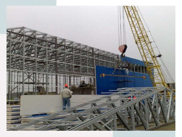 Монтаж ангаров в Советской Гавани